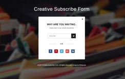Creative Subscribe Form Flat Responsive Widget Template