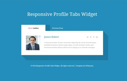 Responsive Profile Tabs Widget Template