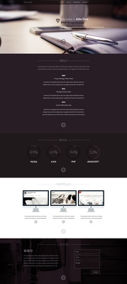 Resume a Onepage Portfolio Flat Bootstrap Responsive Web Template