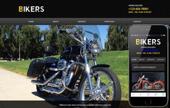 Bikers web and Mobile Template for free