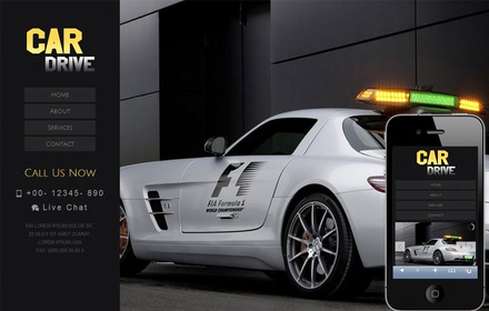 Car Drive automobile Mobile Website Template