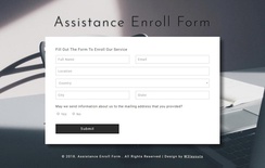 Assistance Enroll Form a Responsive Widget Template