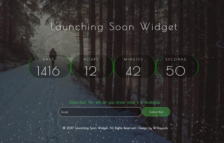 Launching Soon Widget a Flat Responsive Widget Template