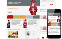 Free Education Web template and mobile website template for schools and colleges