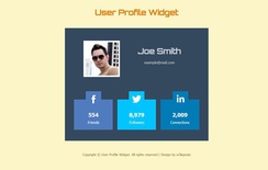 User Profile Widget Responsive Template