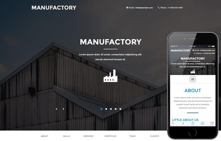 Manufactory a Industrial Category Flat Bootstrap Responsive Web Template