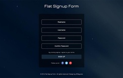 Flat Signup Form Flat Responsive Widget Template