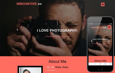 Innovative CV a Personal Category Bootstrap Responsive Web Template