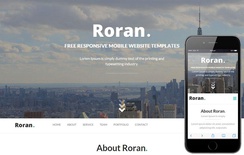 Roran One Page Flat Responsive web template