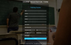 Course Registration Form Flat Responsive Widget Template