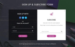 Signup and Subscribe Form a Flat Responsive Widget Template