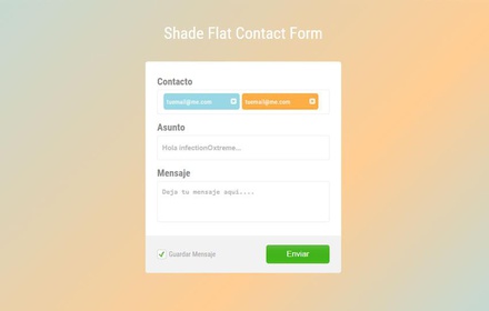Shade Flat Contact form Widget Template