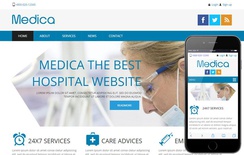 Medica Hospital Mobile Website Template