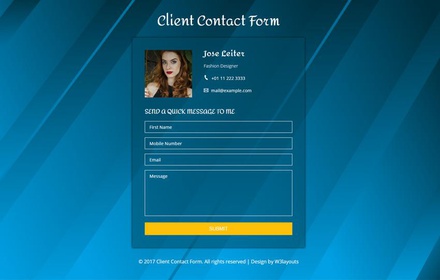 Client Contact Form a Flat Responsive Widget Template