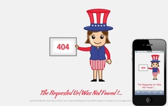 404 Event Page Not Found Mobile Web Template