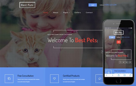 Best Pets an Animals Category Bootstrap Responsive Web Template