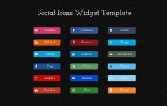 Social Icons Responsive Widget Template