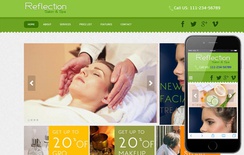 Reflection Beauty Parlour Mobile Website Template