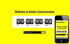 Website Under Construction Web and Mobile Template for Free