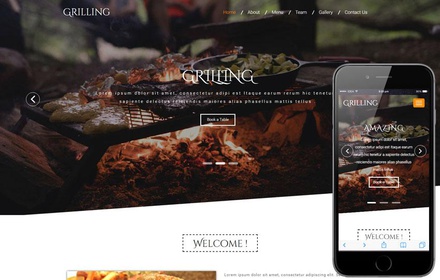 Grilling a Restaurant Category Bootstrap Responsive web Template