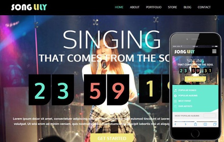 Song Lily a Entertainment Category Flat Bootstrap Responsive Web Template