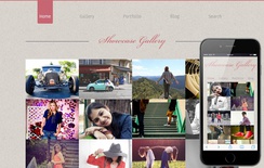 Photo showcase gallery web and mobile template for free