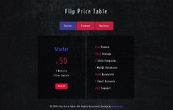 Flip Price Table Flat Responsive Widget Template