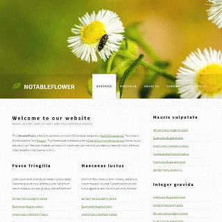 NotableFlowers: CSS Templates | TEMPLATED