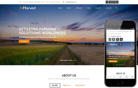 In Harvest an Agriculture Category Flat Bootstrap Responsive Web Template