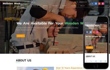 Wooden Work an Industrial Category Bootstrap Responsive Web Template
