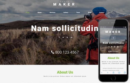 Photo Maker a Photo Gallery Bootstrap Responsive Web Template