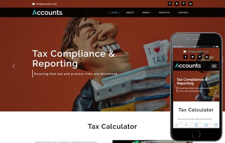 Accounts Corporate Category Bootstrap Responsive Web Template