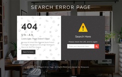Search Error Page Flat Responsive Widget Template