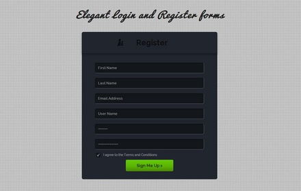 Elegant Login and Register Forms Template