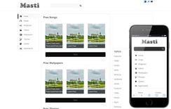 Masti Rngtones Wallpapers Mobile Website Template