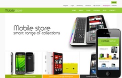 Mobile Store E-commerce Shopping cart  Mobile website Template