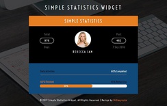 Simple Statistics Widget Responsive Widget Template