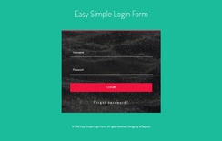 Easy Simple Login Form Flat Responsive Widget Template