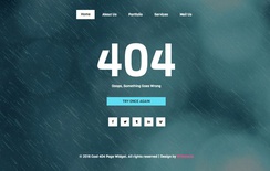 Cool 404 Page Widget Flat Responsive Widget Template
