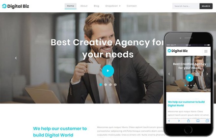 Digital Biz Corporate Category Bootstrap Responsive Web Template