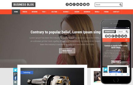 Business Blog a Blogging Category Flat Bootstrap Responsive Web Template
