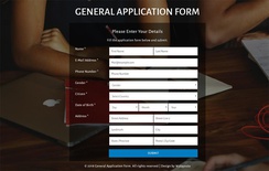 General Application Form Flat Responsive Widget Template