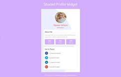 Shaded Profile Widget a Flat Responsive Widget Template