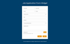 Job Application Form Widget Flat Responsive Widget Template