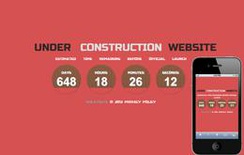Pearl under construction web and mobile website template for free