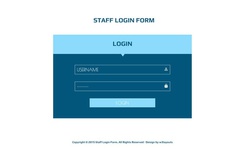 Staff Login Form Responsive Widget Template