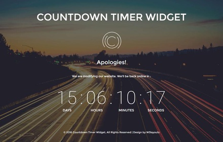 Countdown Timer Widget A Flat Responsive Widget Template