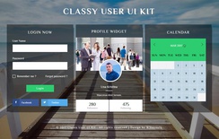 Classy User UI Kit a Responsive Widget Template