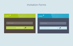 Flat Invitation Forms Widget Template