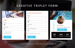 Creative triplet Form a Responsive Widget Template